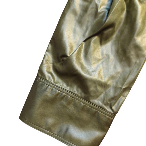 Richmond X Olive Green Pleated Cropped 3/4 Sleeve Jacket Sz 42 NWT - Picture 7 of 16